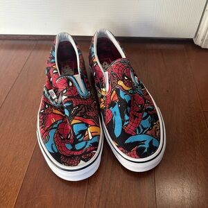 Vans Marvel Slip-On Shoes with Spider-Man Design NEW